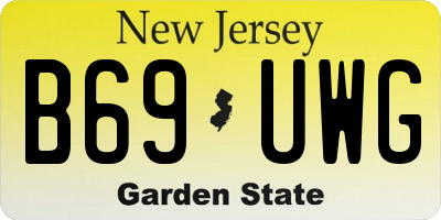 NJ license plate B69UWG