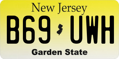 NJ license plate B69UWH