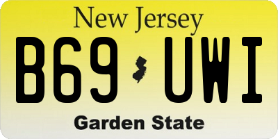 NJ license plate B69UWI