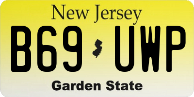NJ license plate B69UWP