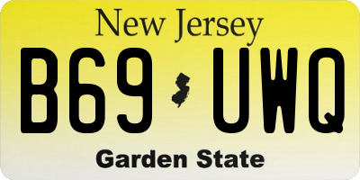 NJ license plate B69UWQ