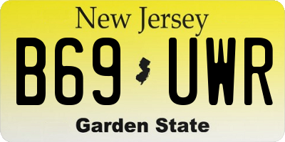 NJ license plate B69UWR