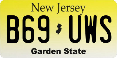 NJ license plate B69UWS