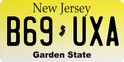 NJ license plate B69UXA