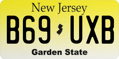 NJ license plate B69UXB