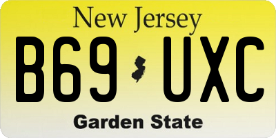 NJ license plate B69UXC