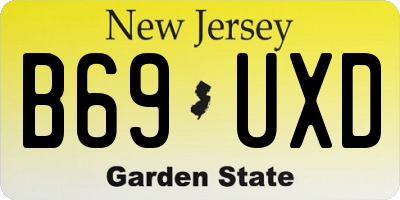 NJ license plate B69UXD