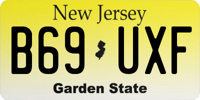 NJ license plate B69UXF