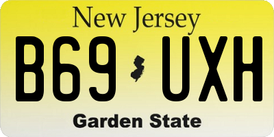 NJ license plate B69UXH