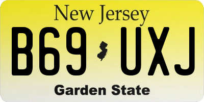 NJ license plate B69UXJ