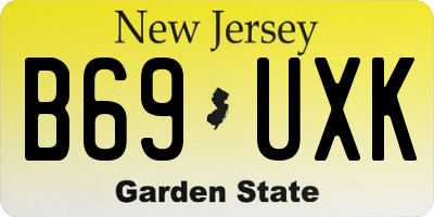 NJ license plate B69UXK
