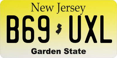 NJ license plate B69UXL