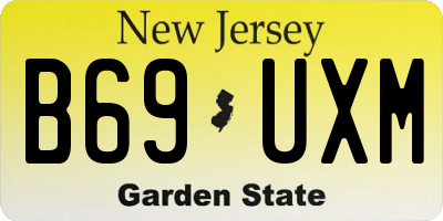 NJ license plate B69UXM