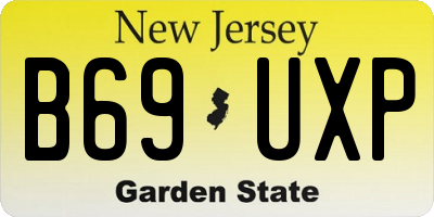 NJ license plate B69UXP
