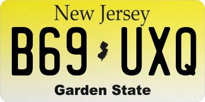 NJ license plate B69UXQ