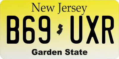 NJ license plate B69UXR