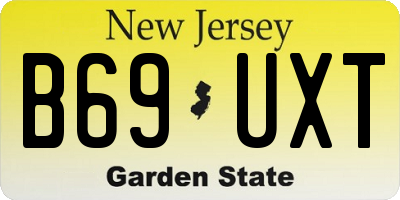 NJ license plate B69UXT