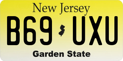 NJ license plate B69UXU