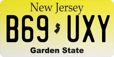 NJ license plate B69UXY