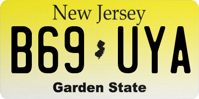 NJ license plate B69UYA