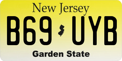 NJ license plate B69UYB