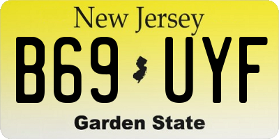 NJ license plate B69UYF