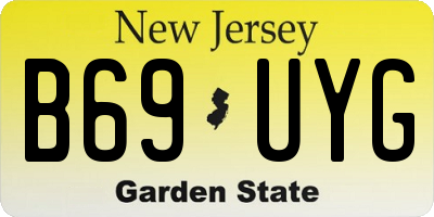 NJ license plate B69UYG