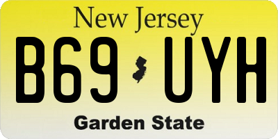 NJ license plate B69UYH