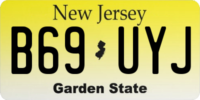 NJ license plate B69UYJ