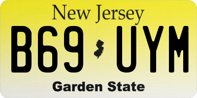 NJ license plate B69UYM