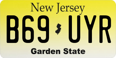 NJ license plate B69UYR