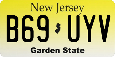 NJ license plate B69UYV