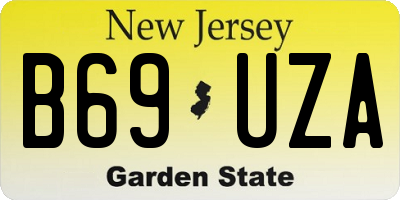 NJ license plate B69UZA