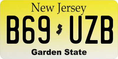 NJ license plate B69UZB