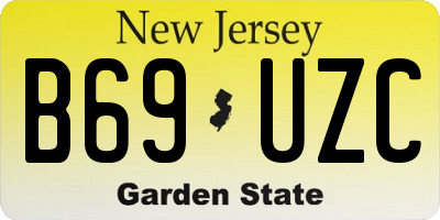 NJ license plate B69UZC
