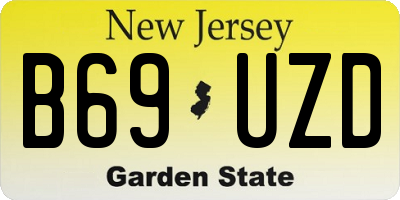 NJ license plate B69UZD