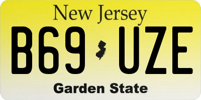 NJ license plate B69UZE