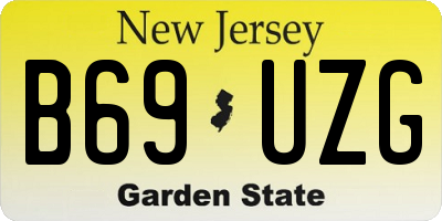 NJ license plate B69UZG
