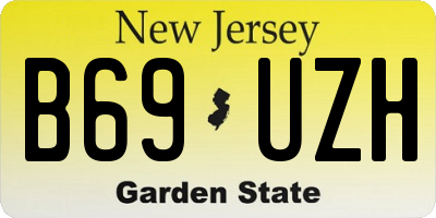 NJ license plate B69UZH