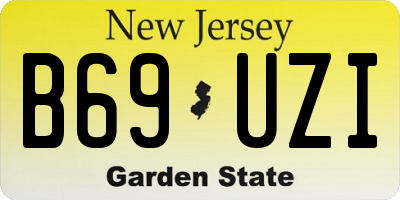 NJ license plate B69UZI