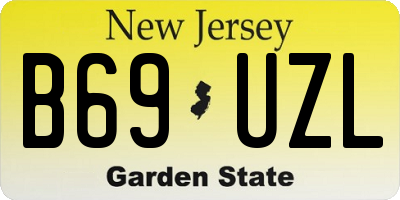 NJ license plate B69UZL