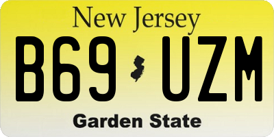 NJ license plate B69UZM