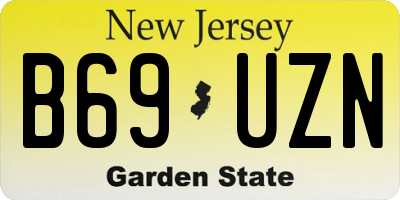 NJ license plate B69UZN