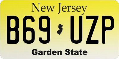 NJ license plate B69UZP