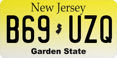 NJ license plate B69UZQ
