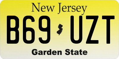 NJ license plate B69UZT