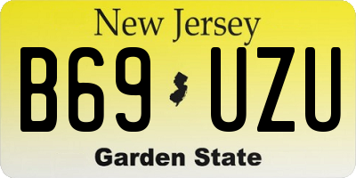NJ license plate B69UZU
