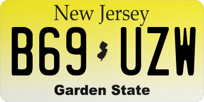 NJ license plate B69UZW