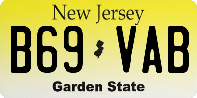 NJ license plate B69VAB