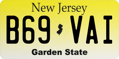 NJ license plate B69VAI